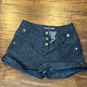 Refuge Women's Dark Denim Jean Shorts